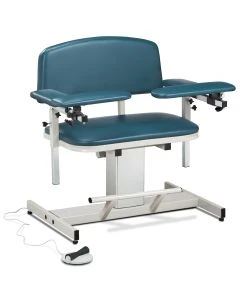 Clinton Power Series Extra Wide Blood Drawing Chair with Padded Arms