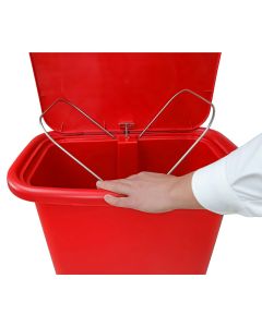 CME CMEB-PSWR-18-R Step On Plastic Waste Receptacle, 18 Gallon, Red