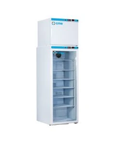 CME CMEB-REF/FRZ-12-SG 12 Cu. Ft. Premier Pharmacy Combination Refrigerator/Freezer; Glass Door Refrigerator/Solid Door Freezer