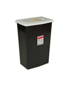 Covidien - Kendall - Medtronic 8608U Monoject Hazardous 8 Gallon Universal Pharmaceutical Waste Container with Sliding Lid, Black