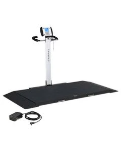 Detecto 8550-AC Portable Stretcher Scale, Digital, Folding Column, 1,000 lb x .2 lb / 450 kg x .1 kg, AC Adapter