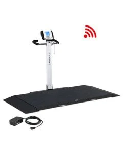 Detecto 8550-C-AC Portable Stretcher Scale, Digital, Folding Col., 1,000lb x .2lb / 450kg x .1kg, BT/WiFi, AC Adapter