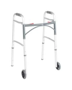 Drive Medical 10210-4ASM Walker,2Btnadult,5"Whlsattached,4/Cs