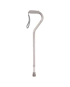 Drive Medical 10303-6 30" - 39"H Offset Handle Canes, Aluminum, Silver