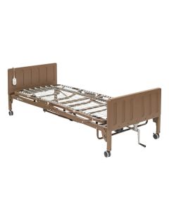 Drive Medical 15004P-FRPKG Full Rails Semi-Electric Bed with Inner Spring Mattress