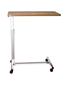 Drive Medical 16012-HCNT Non-Tilt Overbed Table with Twin Wheel Casters, Chrome