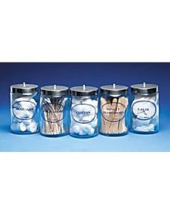 DUKAL CORPORATION TEC 4010 Tech-Med 7"H Flint Glass Jars, Blue