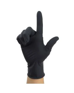Dynarex 2321 Black Arrow Latex Exam Gloves, Powder-Free, Small - 100/Box and 10 Box/Case
