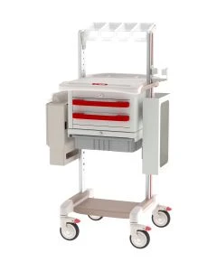 Metro NB50-PHL1 Nimbl Phlebotomy Cart With Sharps Container And Glove Box Holders