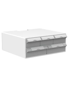 Enovate ENCD0004 Two Tiers Medication Bin, 3 Small Bins, 2 Medium Bins