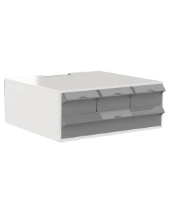 Enovate ENCD0005 Two Tiers Medication Bin, 3 Small Bins, 1 Large Bin
