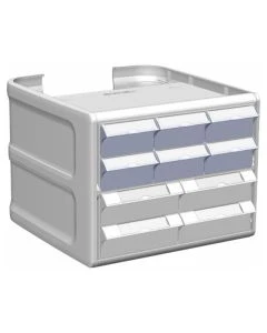 Enovate EV2D4009 Envoy 2.0 Four Tier Locking Drawer, 6 Small Bins, 4 Medium Bins