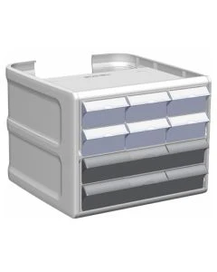 Enovate EV2D4011 Envoy 2.0 Four Tier Locking Drawer, 6 Small Bins, 2 Large Bins