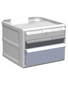 Enovate EV2D4020 Four Tier Locking Drawer, 2 Medium Bins, 1 Large Bin, 1 Large Drawer