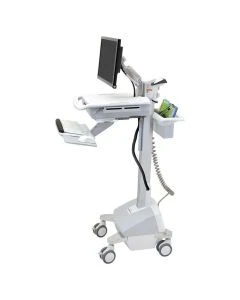 Ergotron SV42-6202-1 StyleView Medical Cart with LCD Arm and LiFe Powered, White