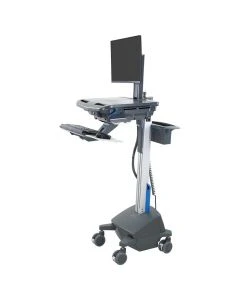 Ergotron SV42-8302-1 StyleView Cart with LCD Pivot, LiFe Powered, Dark Grey