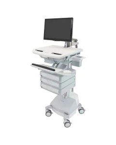 Ergotron SV44-1231-1 StyleView Full-Featured Medical Cart with LCD Arm and SLA Powered, 3 Drawers (1x3)