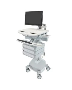 Ergotron SV44-1232-1 StyleView Cart with LCD Arm and LiFe Powered, 3 Drawers
