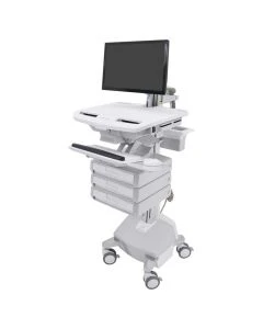 Ergotron SV44-2232-1 StyleView Electric Lift Cart with LCD Arm and LiFe Powered, 3 Drawers