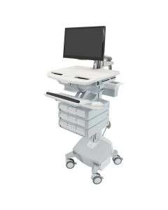 Ergotron SV44-2292-1 StyleView Electric Lift Cart with LCD Arm and LiFe Powered, 9 Drawers