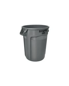 Rubbermaid Vented 32 Gallon Brute Barrel, FG263200GRAY