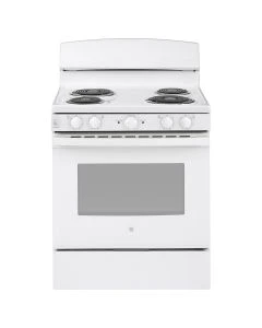 GE Appliances JBS460DMWW Energy Star 30"L x 28.75"W x 47"H Free-Standing Electric Range, White