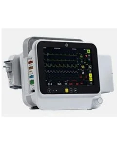 GE Healthcare 6160000-004-01085471 Patient Monitor with Masimo SET SPO2, Printer, Temp, 3 & 5 Lead ECG, IBP, Extension Rack & Battery