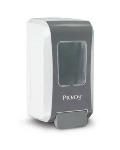 Gojo 5277-06 Provon FMX-20 Push-Style Dispenser for Foam Soap or Shower Soap, White/ Gray, 6/Case