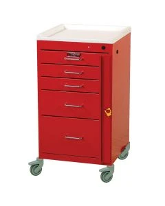 Harloff 3145B Mini-Line 5 Drawer Emergency Cart (Short Cabinet) Standard Package