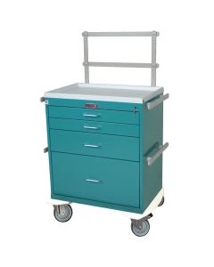 Harloff Four Drawers Anesthesia Cart with Key Lock