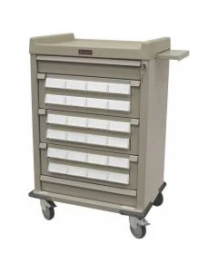 Harloff OptimAL Line Aluminum Cassette 24 Bin Medication Cart