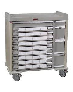 Harloff Standard Line 36 - 5" Medication Bin Cart with Key Lock