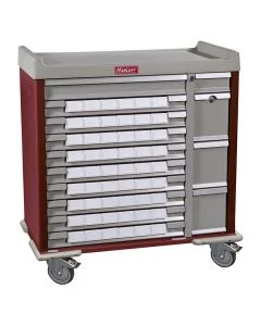 Harloff Standard Line 54 - 3.5" Medication Bin Cart with Key Lock