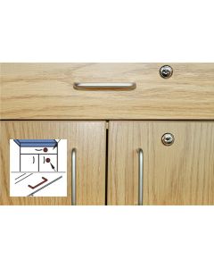 Hausmann A47 4" Wire Pull for Taping Stations, Satin Finish