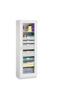 Innerspace SES1927TGLAP 26.75"W x 19.25"D x 84"H Evolve Cabinet with Accessory Pack and Hinged Door