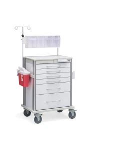 Innerspace SP30W6 Pace 30 Cart, White, 3-3", 2-6", 1-9" drws, 42.5"H