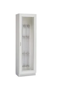 Innerspace Evolve TEE Probe Cabinet with Hinged Glass Door, AireCore and Brushed Aluminum, Holds 3 TEE Probes, Right Side Hinge, SEB1927PGRT