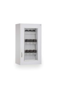 Innerspace Evolve Wall-Mounted Ultrasound Cabinet with Left-Hand Hinged Glass Door, Stores 5 Ultrasound Probe, SEA1927PGLU
