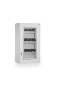 Innerspace Evolve Wall-Mounted Ultrasound Cabinet with Right-Hand Hinged Glass Door, Stores 5 Ultrasound Probes, SEB1927PGRU