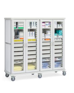 Innerspace SR4GGS Roam 4 General Storage Cart with Glass Doors