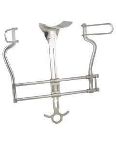 Miltex 11-428 Abdominal Retractor, 7" Spread, Fenestrated Side Blades 4"D Solid Center Blade 2¾" x 4"D