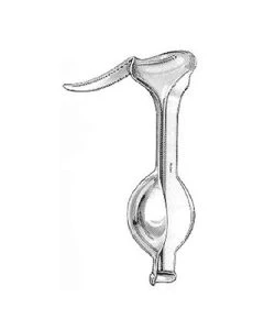 Miltex 30-195 Weighted Vaginal Specula, 2½ lbs, Steiner-Auvard, Slightly Curved Blade 5½" x 1¼" At 90° Angle