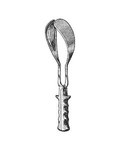 Miltex 30-2400 Obstetrical Forceps, 14", Solid Blades