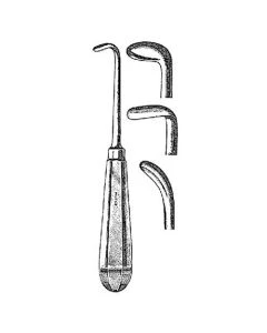 Miltex 22-302 Cleft Palate Elevator, 7¾", Right Angle, Semi-Sharp Tip