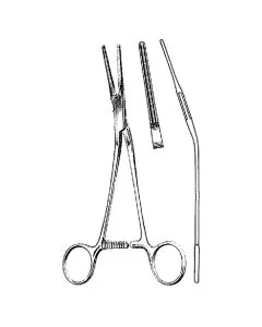 Miltex 24-1152 Patent Ductus & Peripheral Vascular Clamp, 8", Angular, 3cm Jaws