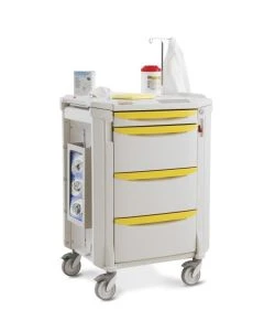 Metro Pre-Configured Code Response Cart w/ Lock [FLISO3] Isolation Pediatrics 39"H w/ Passive Lock