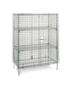 Metro SEC35S Super Erecta Stationary Security Unit, Polished Stainless Steel, 21.5" x 50.5" x 66.8125"