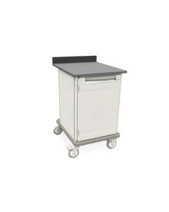 Metro SXRMWS36EBS3 Single Wide 36" Mobile Work Cart Ep Poly Shelf