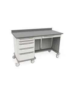 Metro SXRMWTK36EBS2 Starsys Triple Kneewell Mobile Workcenter with Epoxy Resin Top