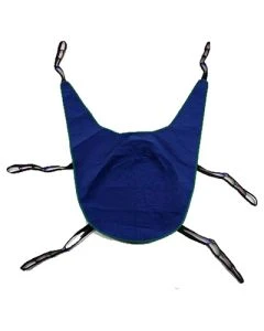 Invacare R101 Divided Leg Sling Reliant with Head Support, Large, Blue with Green Binding